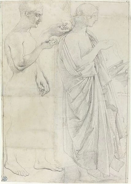 Two Studies of Virgil, c. 1812 and c. 1825. Creator: Jean-Auguste-Dominique Ingres