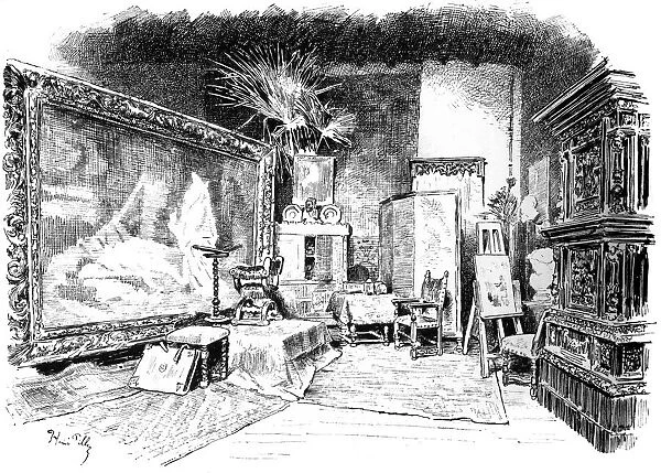 The studio of Karl von Piloty, c1880-1882