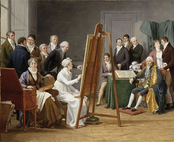 Studio Scene (Adélaïde Labille-Guiard Portrays Joseph-Marie Vien), 1808. Creator: Capet, Marie-Gabrielle (1761-1818)