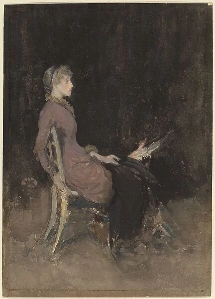 Study in Black and Gold (Madge O'Donoghue), 1883 / 1884. Creator: James Abbott McNeill Whistler