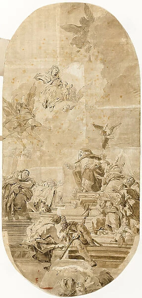 Study for Institution of the Rosary by Saint Dominic, n.d. Creator: Francesco Lorenzi
