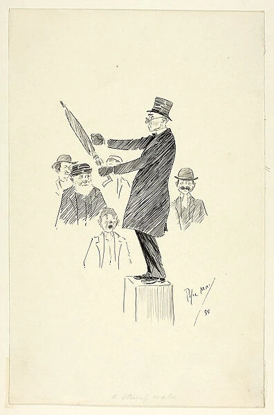 A Stump Orator, 1899. Creator: Philip William May