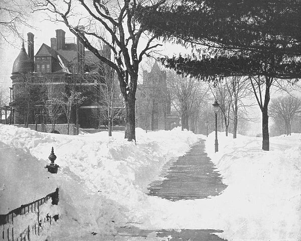 Summit Avenue in Winter, St Paul, Minnesota, USA, c1900. Creator: Unknown