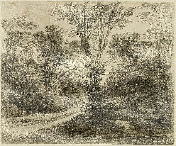 A Sunlit Path through a Wood, 1750 / 59. Creator: Thomas Gainsborough