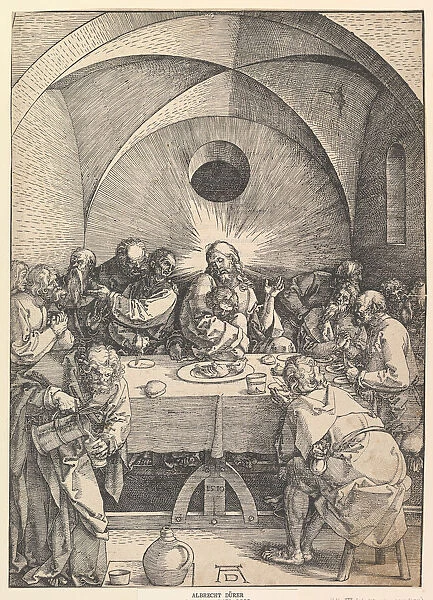 The Last Supper, from The Large Passion, 1510. Creator: Albrecht Durer