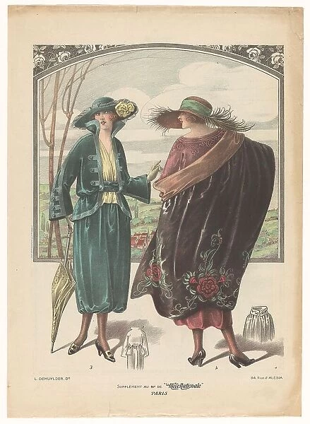 Supplement au No. The 'La Mode National' Paris, Nos. 3 and 4, c.1908-c.1910. Creator: Anon. Supplement au No. The 'La Mode National' Paris, Nos. 3 and 4, c.1908-c.1910. Creator: Anon