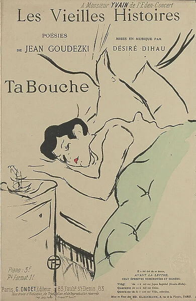 Ta bouche, 1893. Creator: Toulouse-Lautrec, Henri, de (1864-1901)