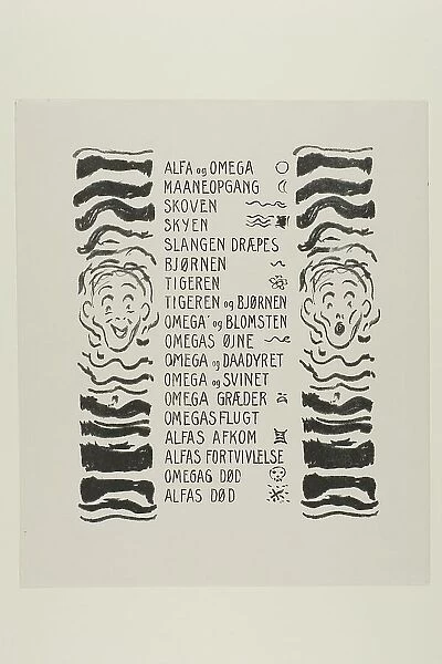 Table of Contents, 1908 / 09. Creator: Edvard Munch