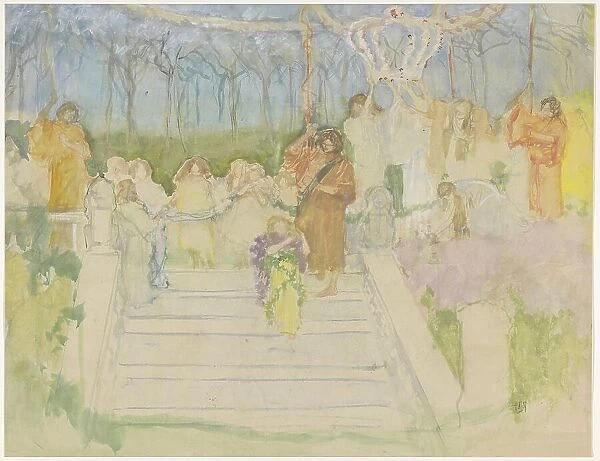Tableau vivant on the occasion of the wedding of Queen Wilhelmina in 1901, 1871-1906. Creator: Pieter de Josselin de Jong