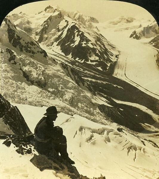 The Tasman and Rudolph Glaciers, Southern Alps, New Zealand, c1909. Creator: George Rose
