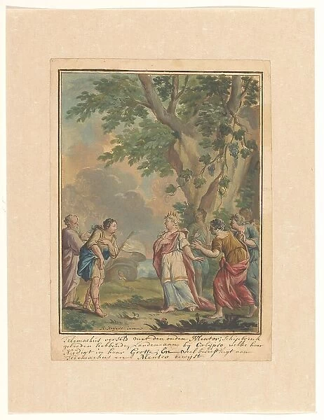 Telemachus and Mentor visit the nymph Calypso, 1719-1775. Creator: Ruik Keyert