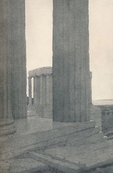 The Temple of Athene Nike at Athens, 1913. Artist: Jules Guerin