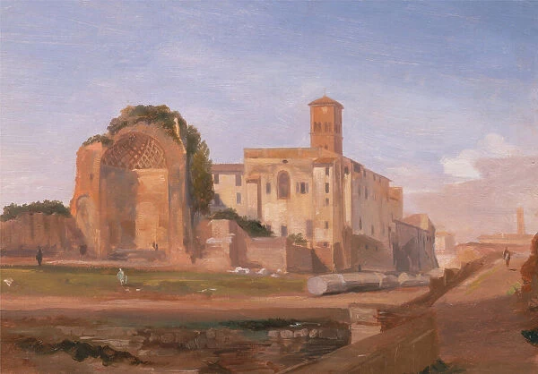 Temple of Venus and Rome, Rome, 1840. Creator: Edward Lear