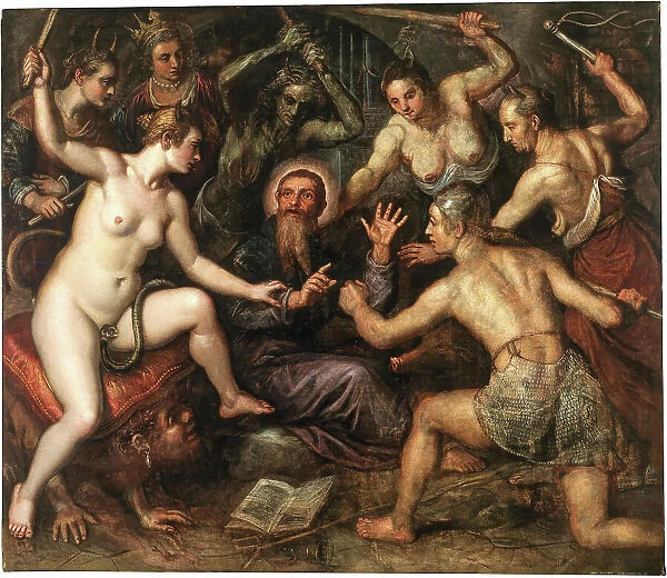 The Temptation of Saint Anthony, Early 17th cen. Creator: Tintoretto, Domenico (1560-1635)