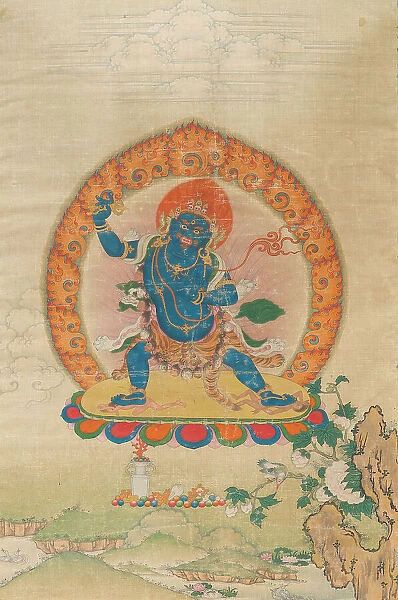 Thangka of Vajrapani, 18th century. Creator: Tibetan culture