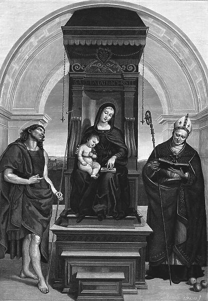 'The 'Ansidei Madona', after Raphael, 1891. Creator: Unknown. 'The 'Ansidei Madona', after Raphael, 1891. Creator: Unknown