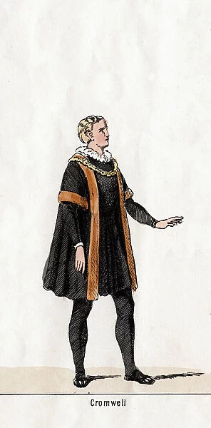 Thomas Cromwell, costume design for Shakespeares play, Henry VIII, 19th century