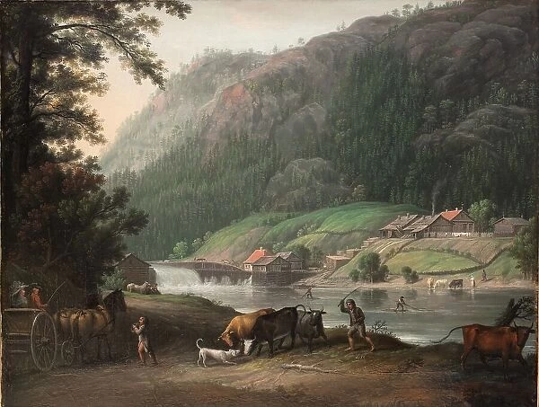 Tistedalen at Frederikshald in Norway, 1788. Creator: Erik Pauelsen