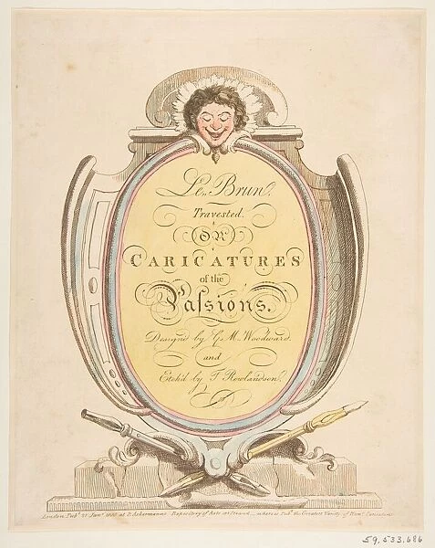 Title Page: Le Brun Travested, or Caricatures of the Passions, January 21, 1800