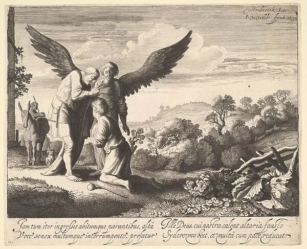 Tobias Blessed by Blind Tobit, 1620-41. Creator: Jan van de Velde II