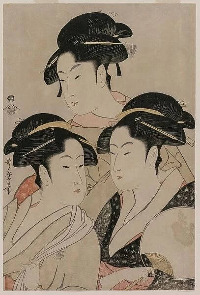 Tomimoto Toyohina, Takashimaya Ohisa, and Naniwaya Okita, c. 1794. Creator: Kitagawa Utamaro