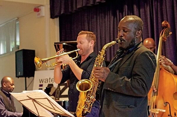 Tony Kofi and Quentin Collins, Watermill Jazz Club, Dorking, Surrey, 2015. Artist: Brian O Connor
