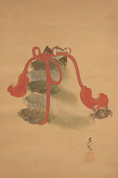 Tortoises and Crabs, 19th century. Creator: Shibata Zeshin