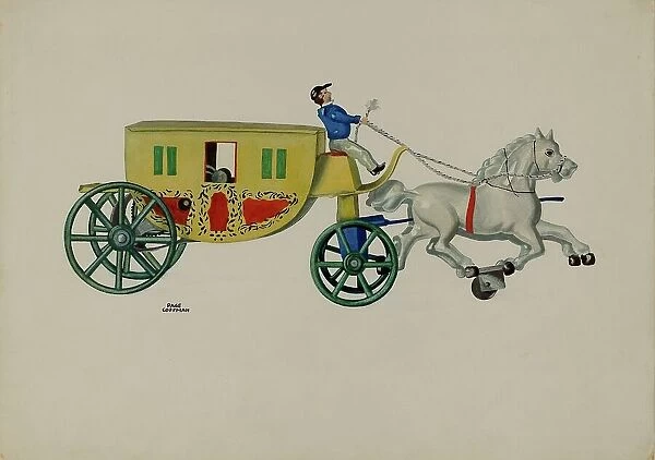 Toy - Two Horse Hack, 1935 / 1942. Creator: Page Coffman