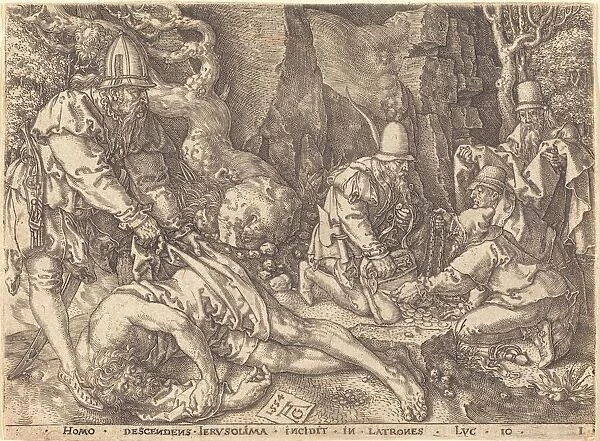 Traveler among Thieves, 1554. Creator: Heinrich Aldegrever