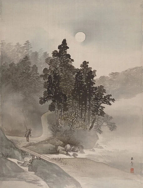 Traveling by Moonlight, 1800. Creator: Gyokusho Kawabata