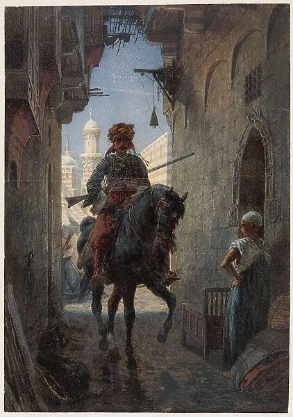 Turkish rider in a city, 1863. Creator: Willem de Famars Testas