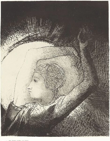 Une femme revêtue du Soleil (A woman clothed with the sun), 1899. Creator: Odilon Redon