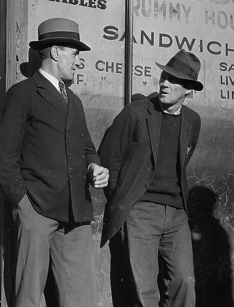 Unemployed men on Howard Street, San Francisco, California, 1937. Creator: Dorothea Lange