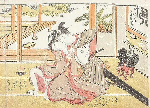 Untilted picture from a erotic album, Early 1770s. Creator: Isoda Koryusai