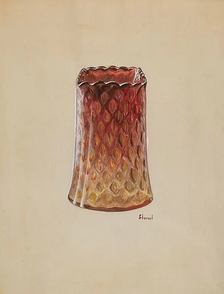 Vase (Amberina), c. 1937. Creator: Robert Stewart