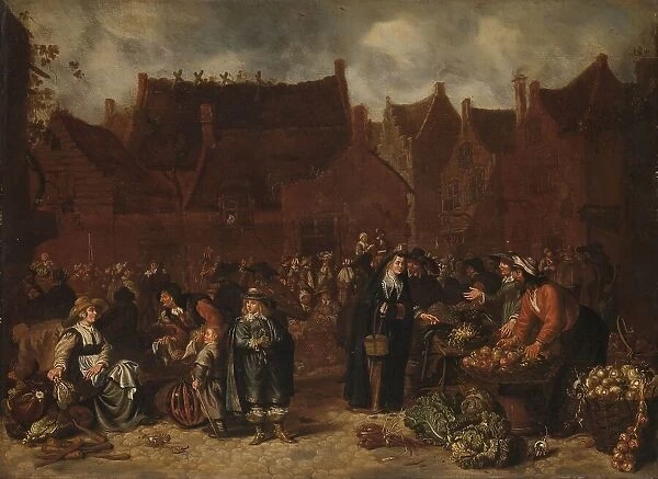 Vegetable Market, 1646. Creator: Sybrand van Beest
