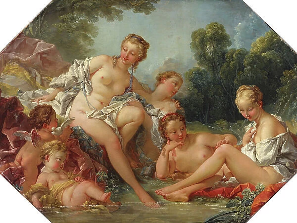 Venus in her Bath surrounded by Nymphs and Cupids, mid-18th century. Creator: Francois Boucher