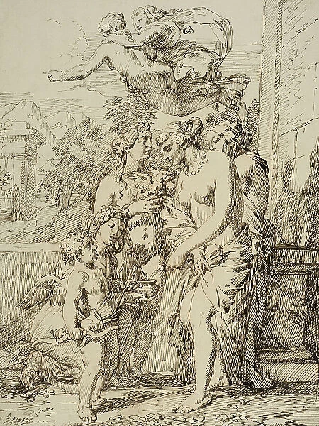 Venus and the Graces prepare Cupid's arrows. Creator: Gerard de Lairesse