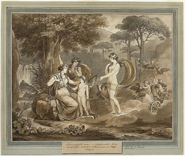 Venus Presents Cupid to Calypso, from The Adventures of Telemachus, Book 7, 1808. Creator: Bartolomeo Pinelli