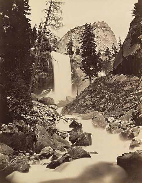Vernal Fall, Yosemite, 1865-66, printed ca. 1875. Creator: Carleton Emmons Watkins