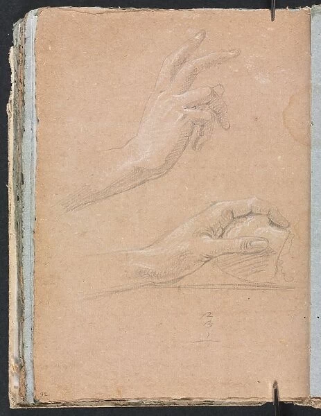 Verona Sketchbook: Hands (page 92), 1760. Creator: Francesco Lorenzi (Italian, 1723-1787)