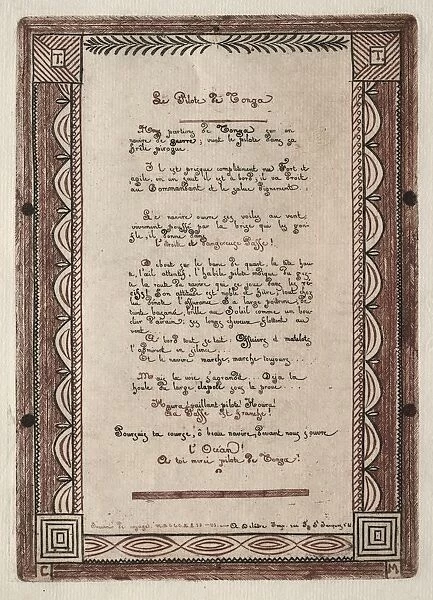 Verses to the Pilot of Tonga, 1856. Creator: Charles Meryon (French, 1821-1868)