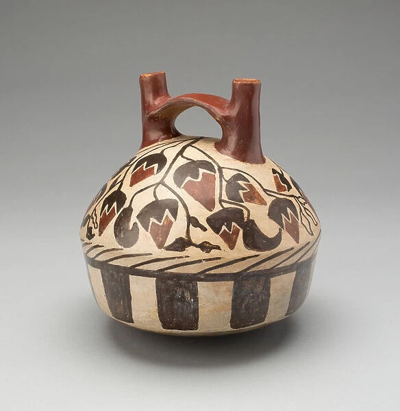 Vessel Representing a Basket Containing Lucuma Fruits, 180 B. C.  /  A. D. 500