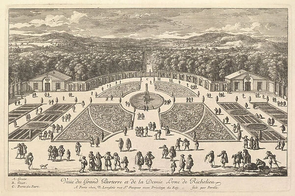 Veüe du Grand Parterre et de la Demie Lune de Richelieu, 17th century