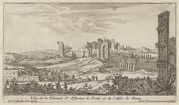 Veuë de la Navicule St. Estienne le Rond et du Colisée de Rome, 1640-1660. Creator: Israel Silvestre