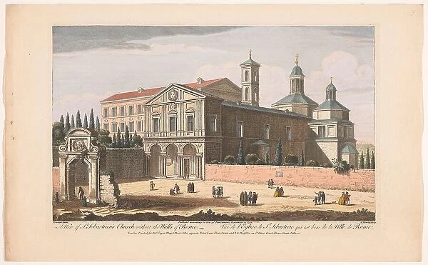 View of the Church of Saint Sebastian Outside the Walls in Rome, 1750. Creator: Thomas Bowles