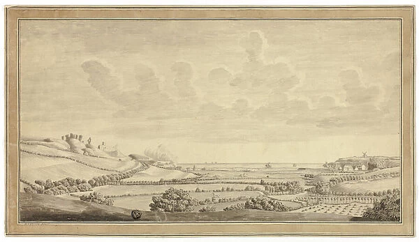 View of Farm Land Near the Sea, c. 1770. Creators: Unknown, M. Venner
