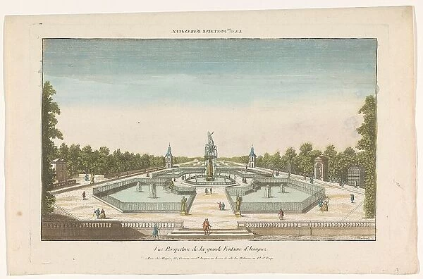 View of the fountain in a garden in Aranjuez, 1735-1805. Creator: Unknown