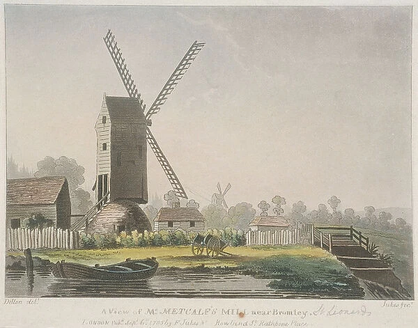 A view of Mr Metcalfs mill near Bromley, Bow, Poplar, London, 1785. Artist