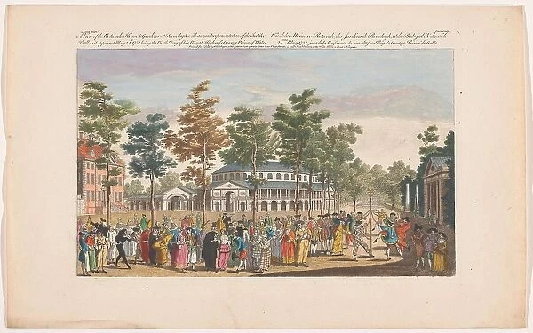 View of the Rotunda in London's Ranelagh Gardens with a masquerade ball on the occasion... 1751. Creator: Fabr. Parr